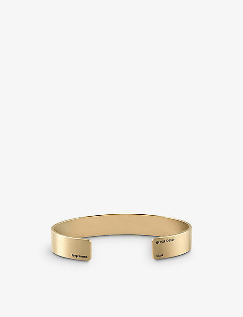 LE GRAMME: Ribbon Le 33g yellow-gold cuff bracelet