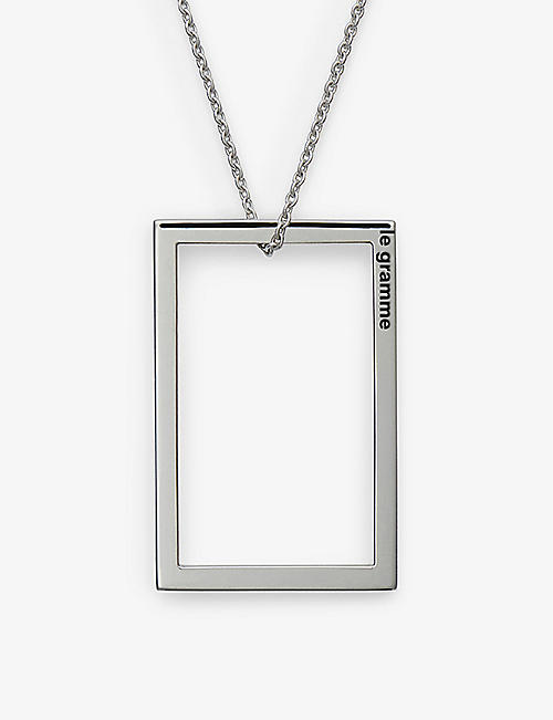 LE GRAMME: Le 2.6g rectangular-pendant sterling silver necklace