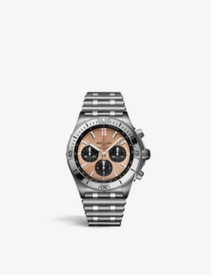 Breitling Ab0134101k1a1 Chronomat Stainless-steel Self-winding Mechanical Watch In Silver