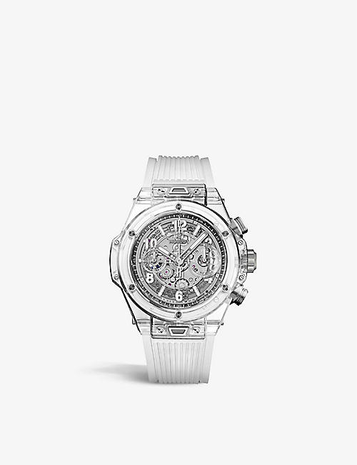 HUBLOT: 441.JX.4802.RT Big Bang Unico stainless-steel, and rubber self-winding watch