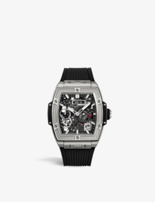 Hublot Mens Black 614.nx.1170.rx Spirit Of Big Bang Meca-10 Titanium And Rubber Strap Watch