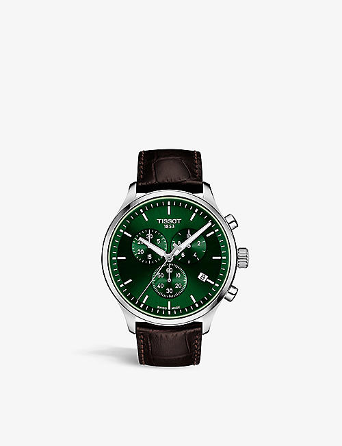 TISSOT: T116.617.16.091.00 Chrono XL Classic crocodile-embossed leather watch