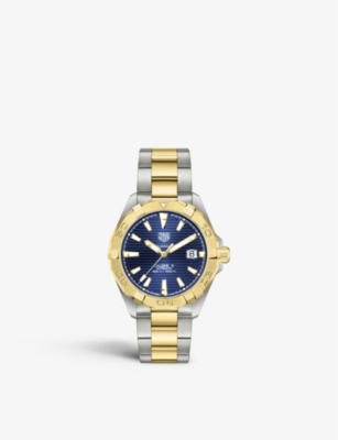 Tag Heuer Wbd2120.bb0930 Aquaracer Stainless Steel And 18ct Yellow Gold-plated Watch In Multicolour