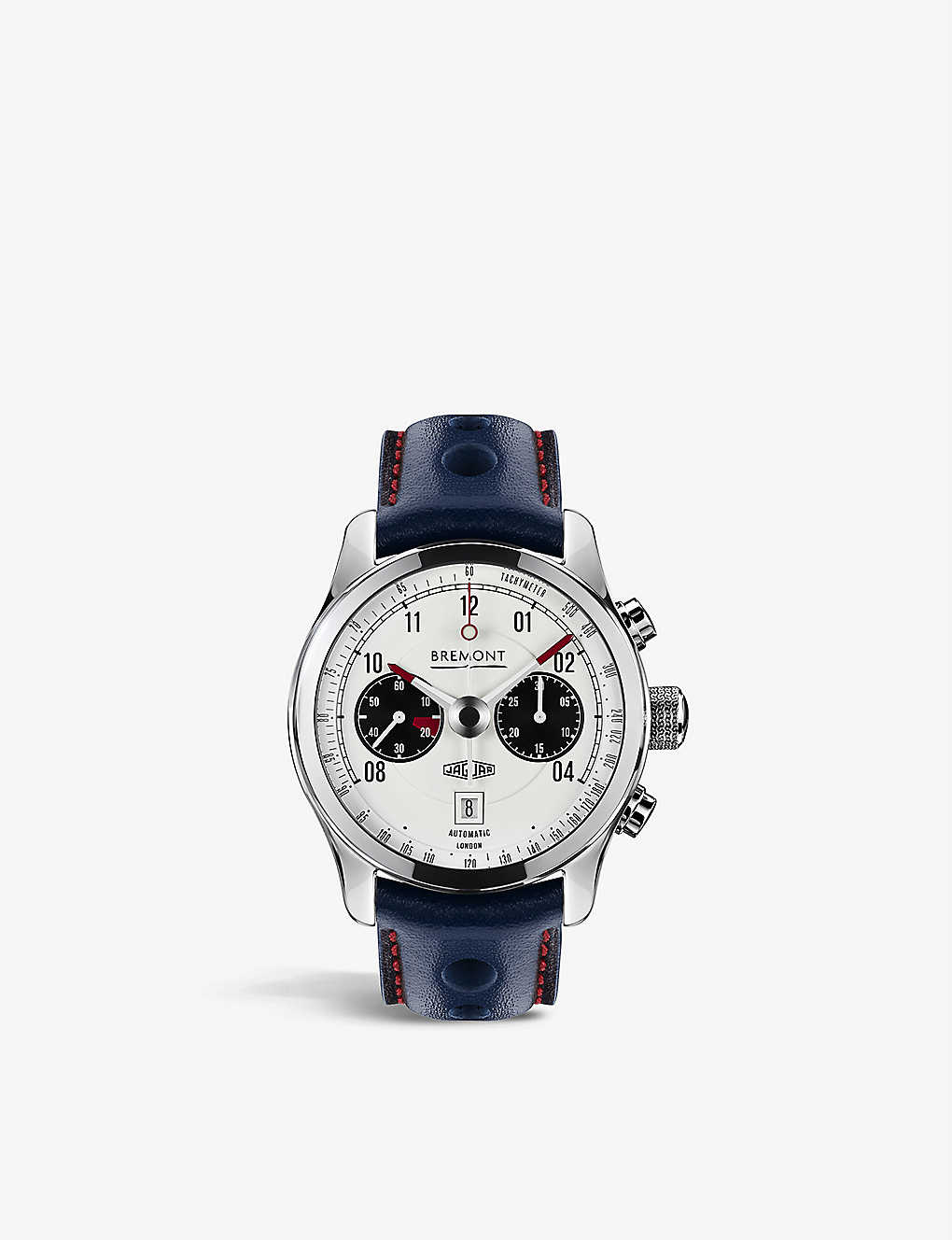 Bremont J-mkii-wh-r-s Jaguar Mkii Stainless-steel And Leather Automatic Watch In Blue