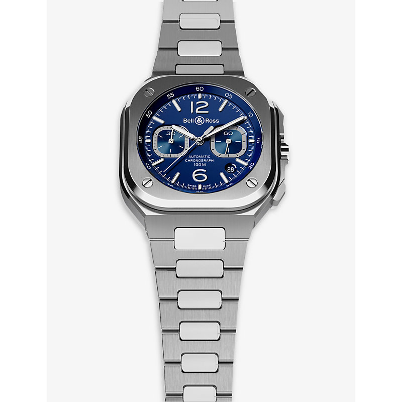 Shop Bell & Ross Men's Blue Br05c-bu-st/sst Stainless Steel Watch
