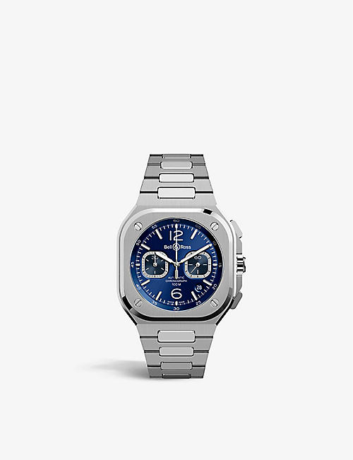 BELL & ROSS: BR05C-BU-ST/SST stainless steel watch
