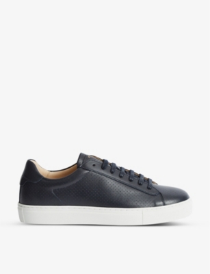 reiss leather trainers