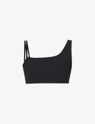 LIVE THE PROCESS CRESCENT DOUBLE-STRAP STRETCH-WOVEN BRA