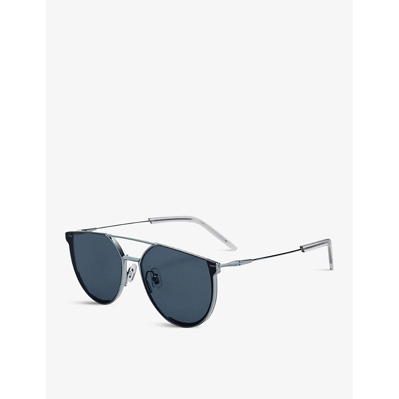 Shop Gentle Monster Womens Navy/navy Lens K-1 07(n) Acetate And Stainless-steel D-frame Sunglasses
