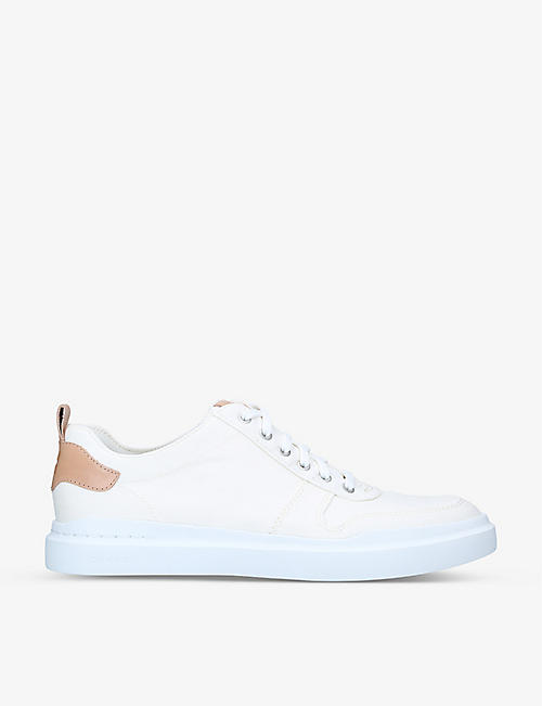 COLE HAAN: GrandPrø Rally laser-cut canvas trainers