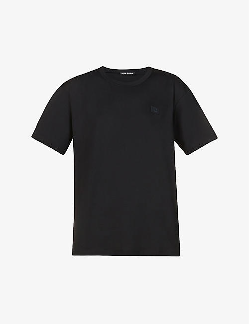 ACNE STUDIOS: Nash logo-patch cotton-jersey t-shirt