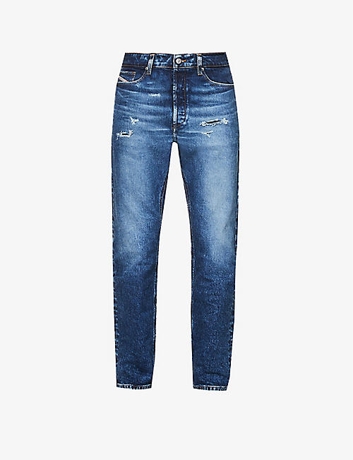 DIESEL: D-Macs regular-fit straight-leg stretch-denim jeans