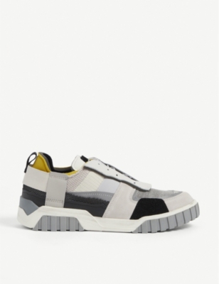 diesel white leather trainers