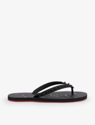 Christian Louboutin Loubi flip flops for Men - Red in KSA