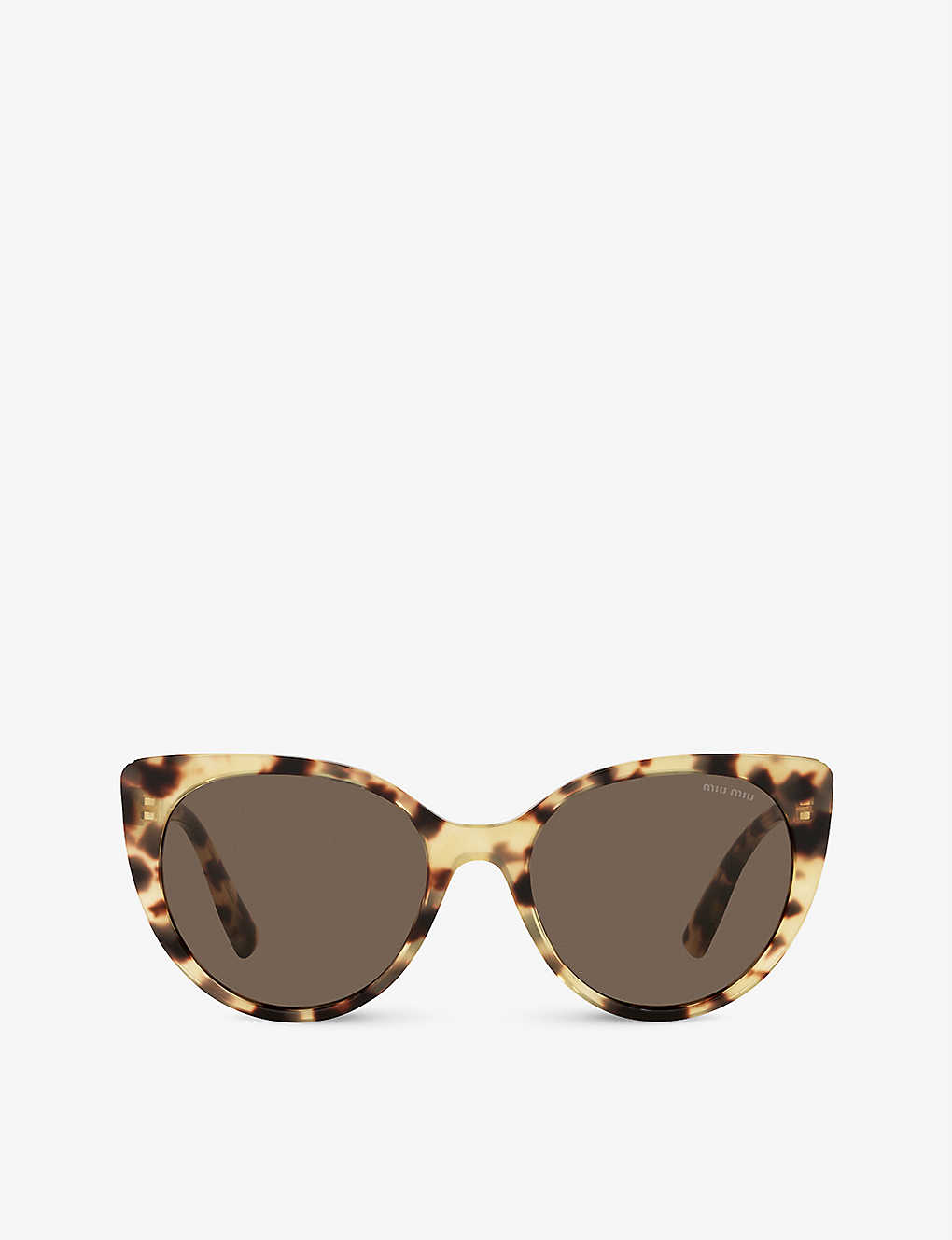 Miu Miu Mu04xs Cat Eye-frame Acetate Sunglasses In Brown