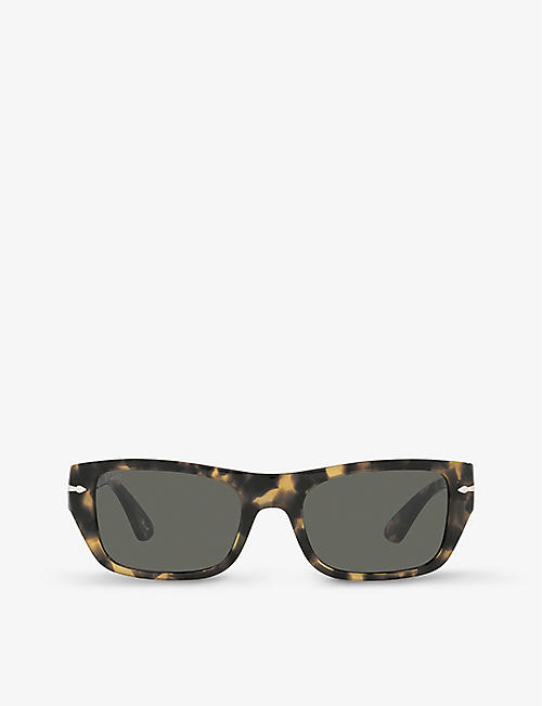 PERSOL: PO3268S rectangular-frame acetate sunglasses