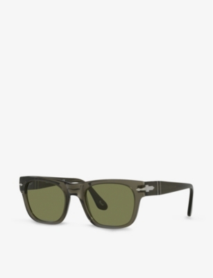 Shop Persol Women's Grey Po3269s Square-frame Acetate Sunglasses