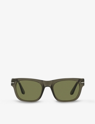 Persol Po3269s Square-frame Acetate Sunglasses In Grey
