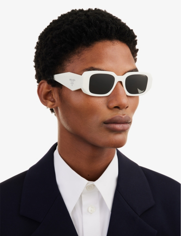 PR 17WS rectangular-frame acetate sunglasses