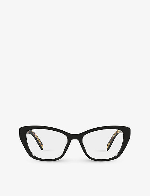 PRADA: PR 19WV cat eye-frame acetate optical glasses