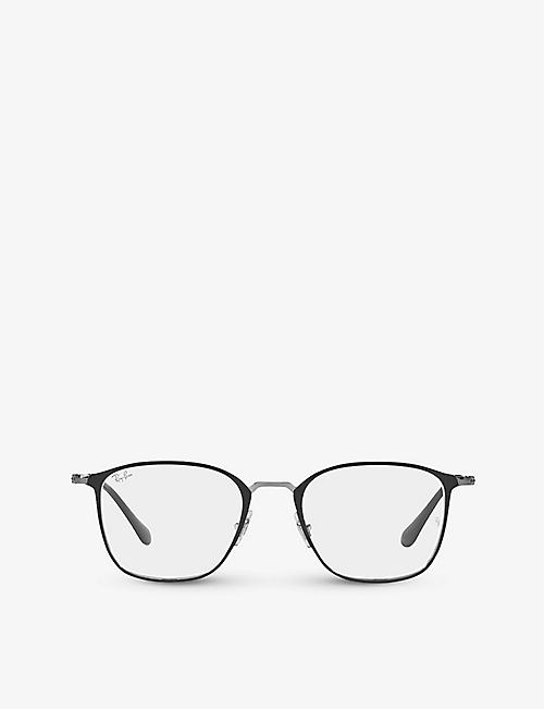 RAY-BAN: RX6466 square-frame metal optical glasses