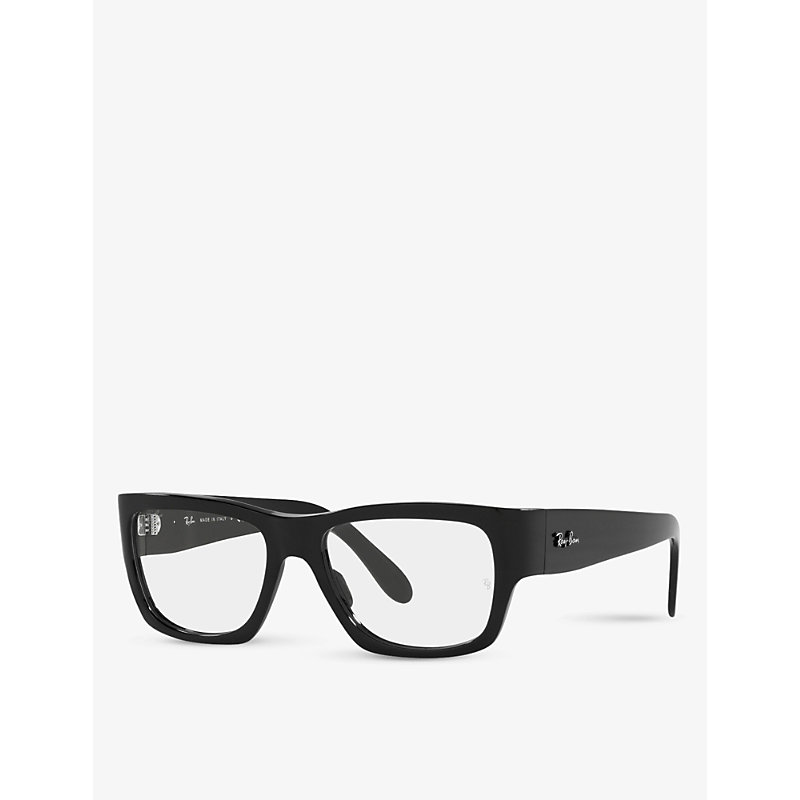 Shop Ray Ban Ray-ban Women's Black Rx5487 Nomad Wayfarer Square-frame Acetate Optical Glasses