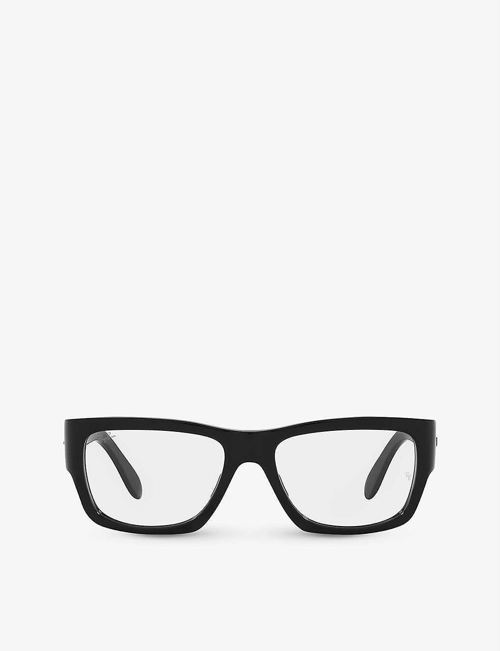 Ray Ban Rx5487 Nomad Wayfarer Square-frame Acetate Optical Glasses In Black