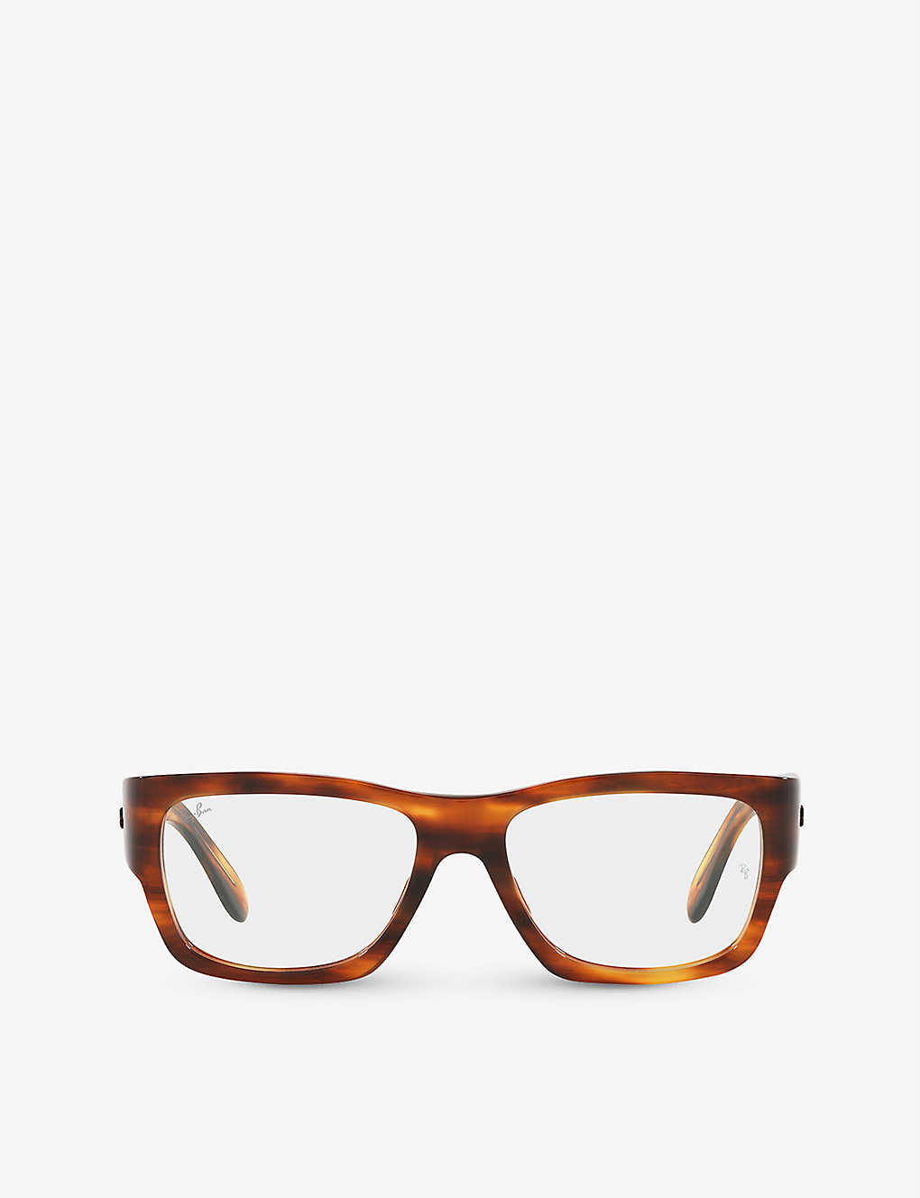 Ray Ban Rx5487 Nomad Wayfarer Square-frame Acetate Optical Glasses In Brown