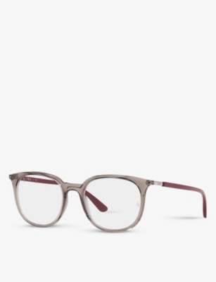 Ray Ban Rx7190 Square-frame Acetate Optical Glasses In Grey