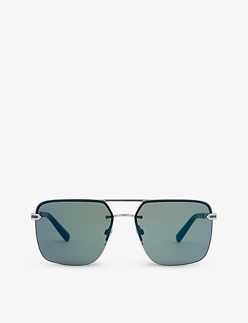 BVLGARI: BV5054 61 aviator-frame metal sunglasses