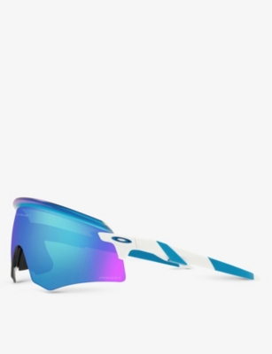 Shop Oakley Men's White Oo9471 Encoder Shield-frame Sunglasses