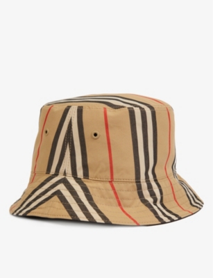 BURBERRY Checked cotton bucket hat Selfridges