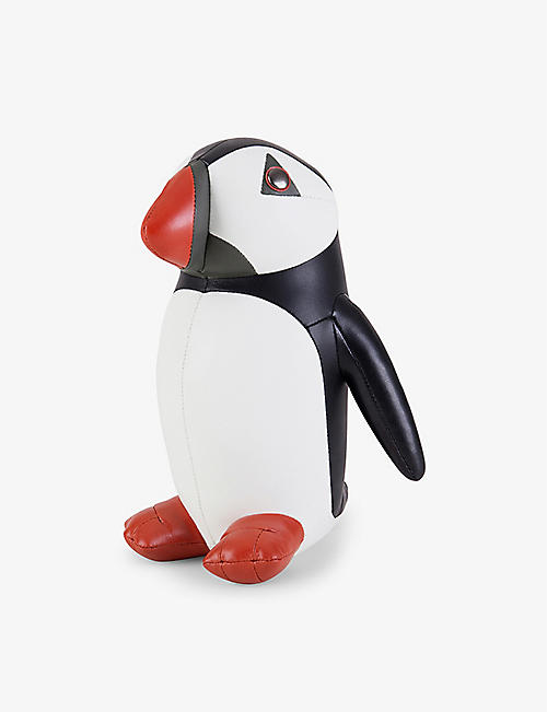 ZUNY: Puffin faux-leather bookend 1kg