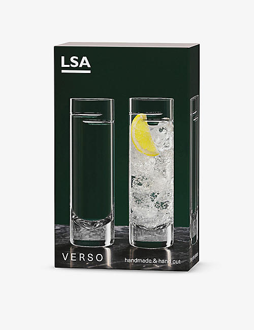 LSA: Verso mouth-blown long drink glass set of two