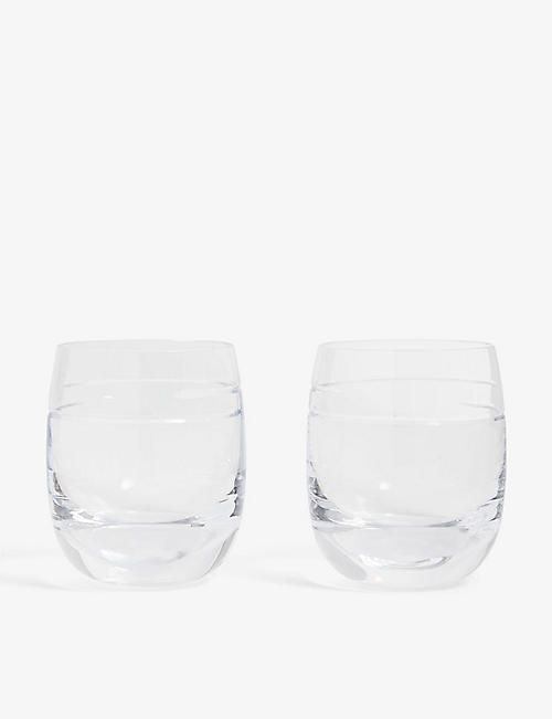 LSA: Set of Two Verso glass whiskey tumblers 275ml