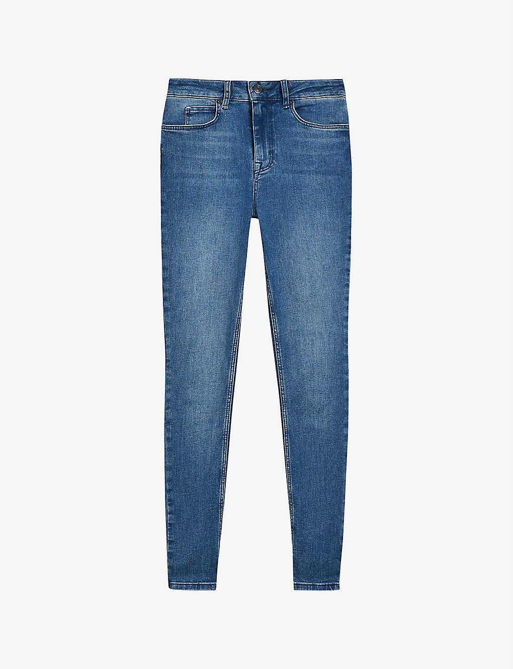 Ted Baker Geon Skinny High-rise Stretch-denim Jeans In Blue