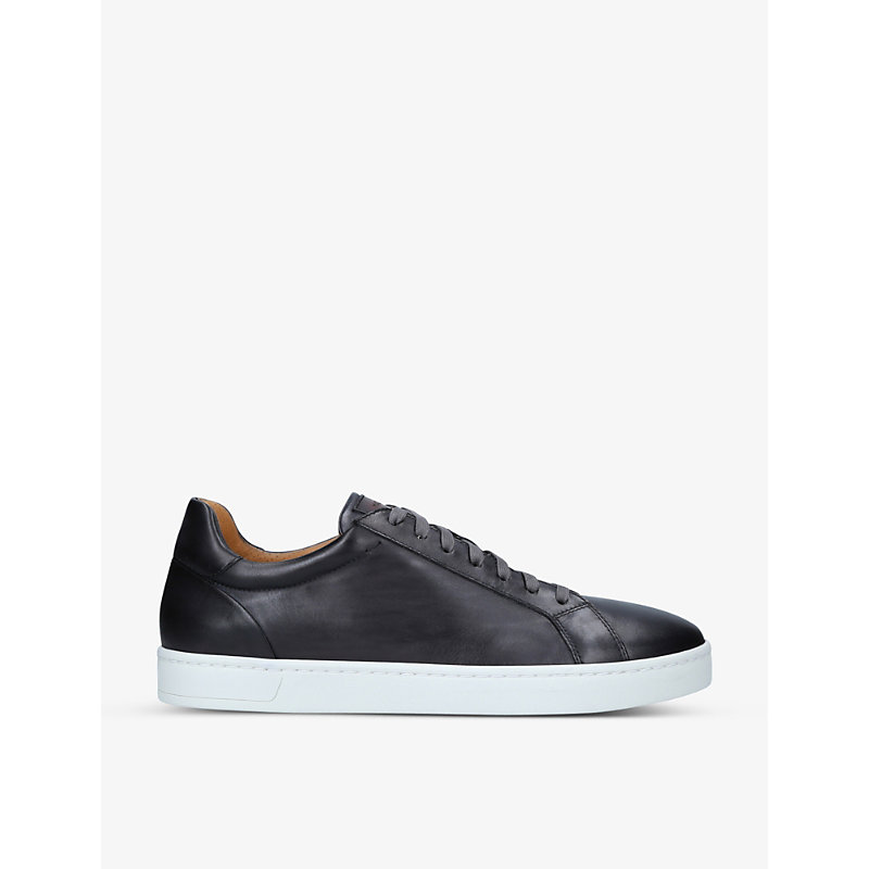 Magnanni Mikel Lace-up Leather Low-top Trainers In Grey