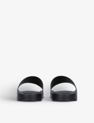 MONCLER Basile striped rubber sliders