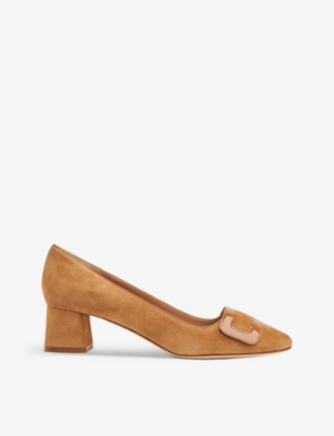LK BENNETT FABIOLA EPAULETTE SUEDE COURT SHOES R03730155