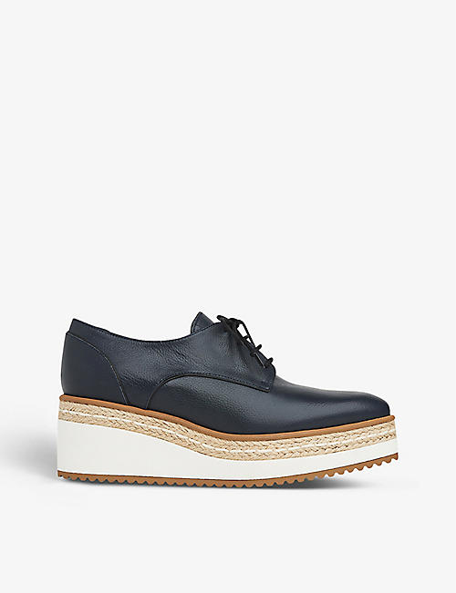 LK BENNETT: Pembridge espadrille-wedge Oxford shoes