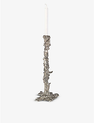 POLS POTTEN: Drip plated aluminium candle holder 50cm