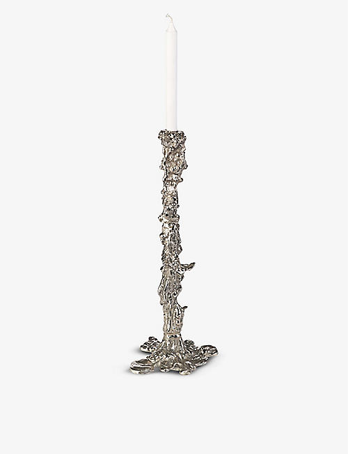 POLS POTTEN: Drip plated aluminium candle holder 50cm