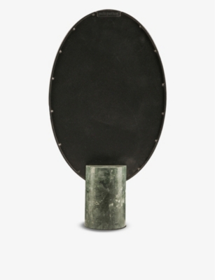 Oval marble mirror 40cm