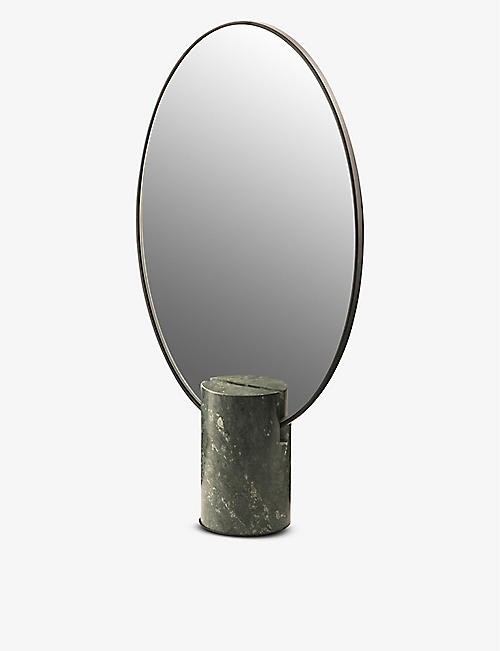 POLS POTTEN: Oval marble mirror 40cm