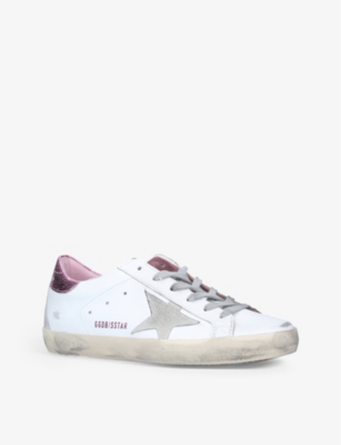 golden goose superstar g68 leather trainers