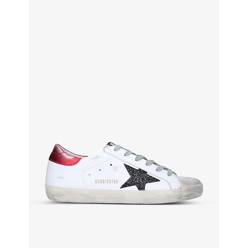 GOLDEN GOOSE WOMENS WHITE/OTH WOMEN'S SUPERSTAR 80170 LEATHER LOW-TOP TRAINERS 3,R03730486