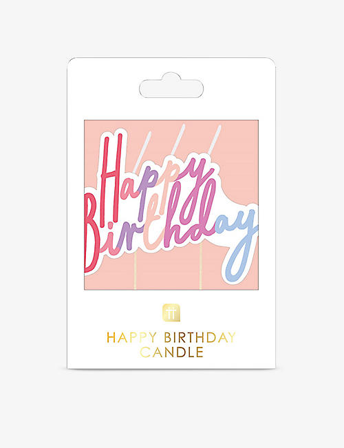 TALKING TABLES: Happy Birthday large candle 8cm x 10cm