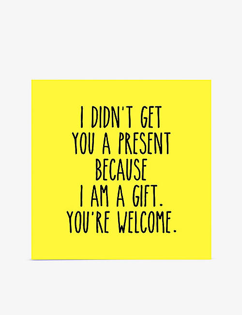 CENTRAL 23: I Am The Gift greeting card 14.5cm x 14.5cm