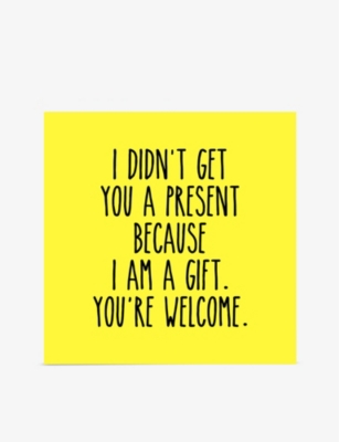 CENTRAL 23: I Am The Gift greeting card 14.5cm x 14.5cm