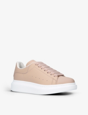 alexander mcqueen runway leather and suede platform trainers